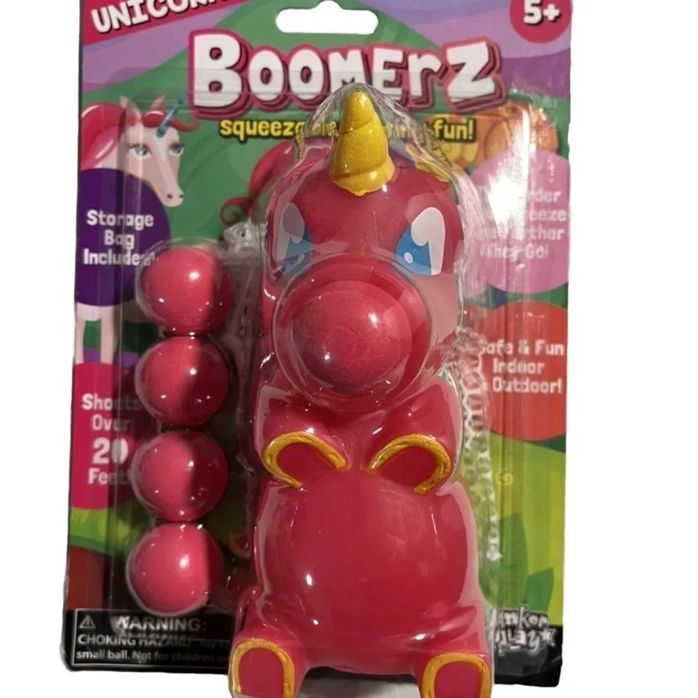 Boomerz Pink Unicorn Squeeze Toy